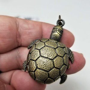 Bronze Color Turtle Watch Necklace